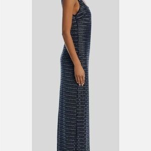 Ramy Brook Navy Patterned Maxi Dress